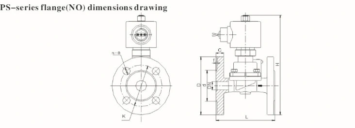 2-Way Flange Pilot Operated Piston Steam Normally Open Solenoid Valve