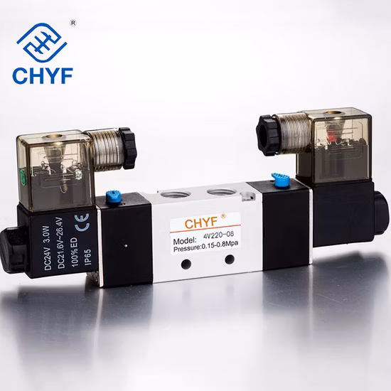 Airtac 유형 승객 솔레노이드 밸브 4V210-08V 4V310-10 전기 솔레노이드 밸브 공압 제어 밸브 220V 가스 밸브 24V